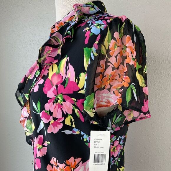 NWT Notations Snap Down Floral top Size S - Picture 5 of 8